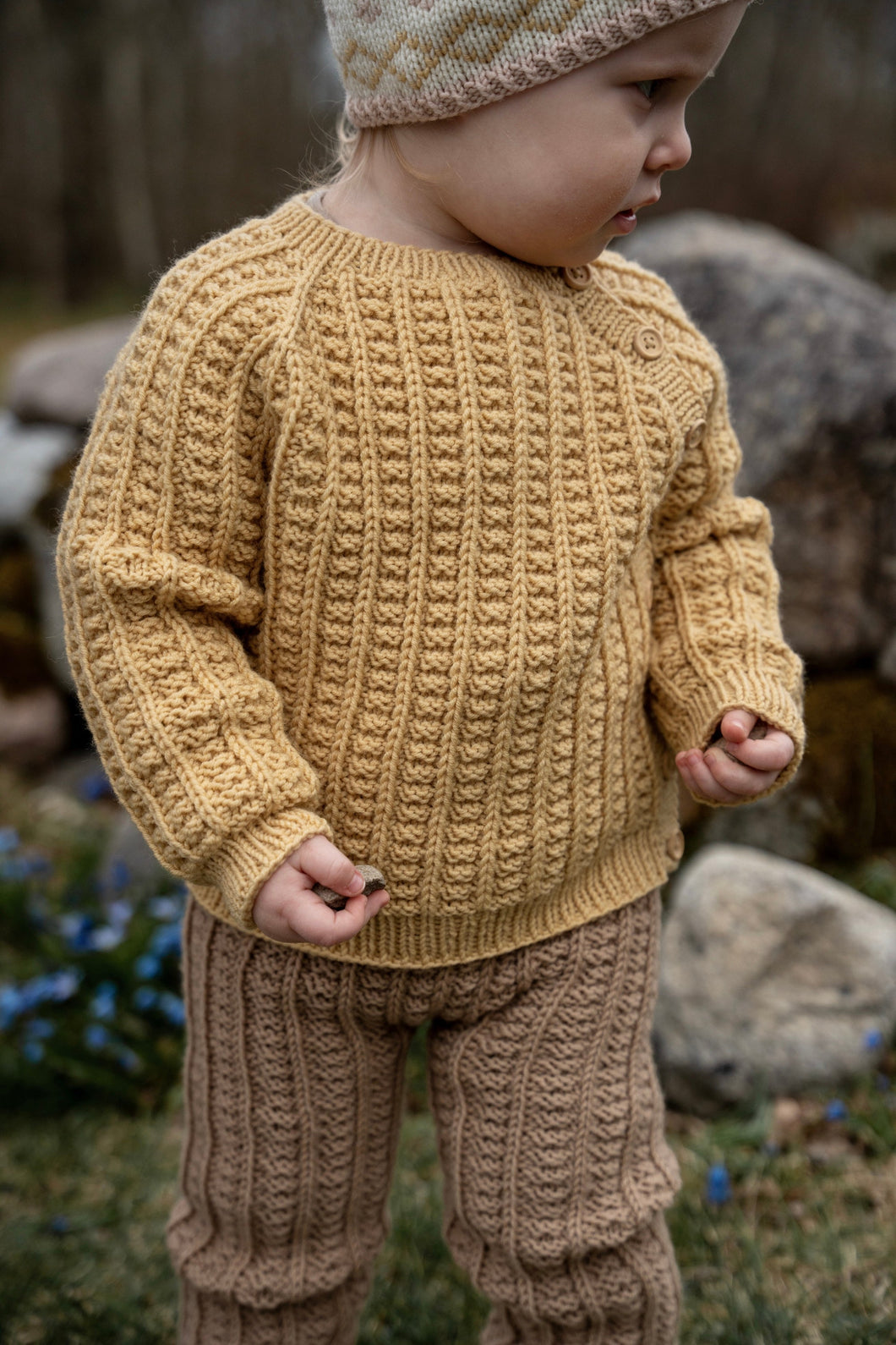 LinÅker Button Sweater Baby (knitting package)