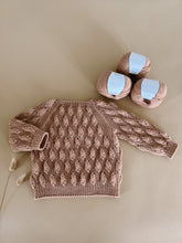 Load image into Gallery viewer, Chestnut Button Sweater (knitting package)
