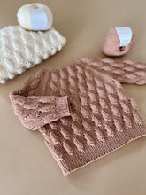 Load image into Gallery viewer, Chestnut Button Sweater (knitting package)
