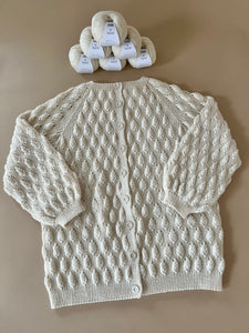 Chestnut Button Jacket / Women (knitting package)