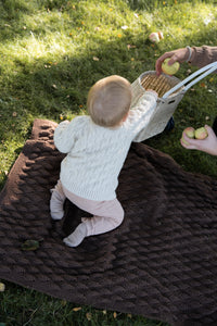 Chestnut Button Blanket (knitting package)